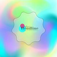 Holographic trend 80s colorful abstract gradient background vector