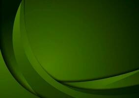 Green corporate elegant waves abstract background vector