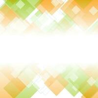 Hi-tech geometric background with green and orange squares vector