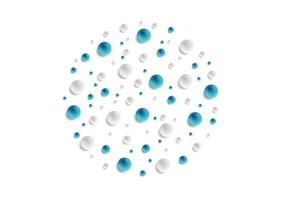 Minimal tech background with blue and grey drops vector