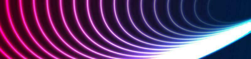 Blue ultraviolet neon wavy lines abstract background vector