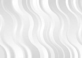 Grey and white abstract waves minimal background vector