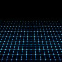 Blue neon tech squares vector design