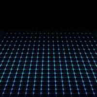 Blue neon tech squares vector design