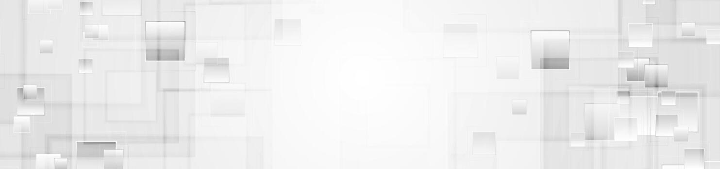 Abstract grey tech geometric glossy squares banner design vector