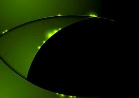 Green and black shiny corporate wavy background vector