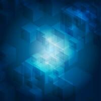 Blue abstract tech geometric background vector