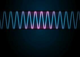 Dark blue tech corporate abstract background with neon lines vector