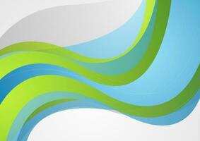 Abstract blue and green corporate waves background vector