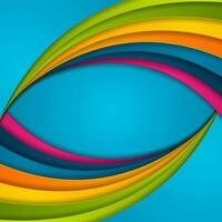 Colorful abstract corporate waves vector background