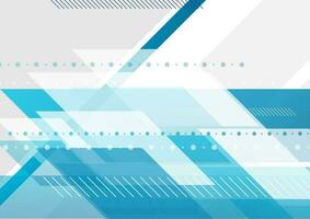 Bright blue and grey tech minimal background vector