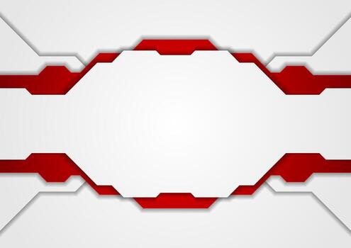 Abstract red technology futuristic background vector
