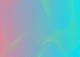 Colorful curved wavy lines pattern design vector