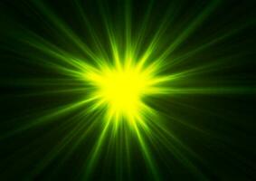 Green glowing shiny beams abstract background vector