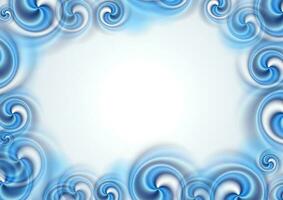 Abstract blue swirl shapes on white background vector