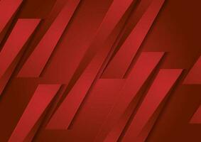 Red tech abstract geometric background vector