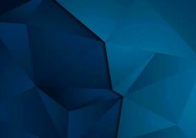 Dark blue abstract modern polygonal tech background vector