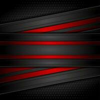 Dark red and black contrast tech background vector