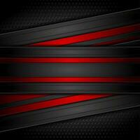 Dark red and black contrast tech background vector