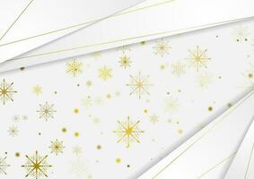 White and golden Christmas corporate background vector