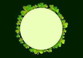 St. Patricks Day green shamrock clovers vector background