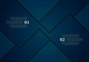 Dark blue abstract material corporate background vector