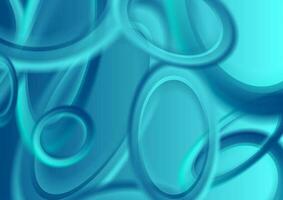 Abstract cyan background with ellipses vector