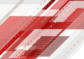 Red and grey tech minimal background vector