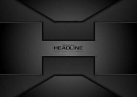 Abstract black technology futuristic background vector