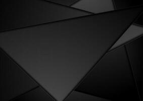 Black technology polygon abstract background vector