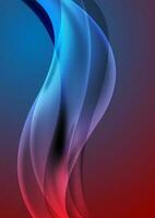 Dark blue and red abstract wavy background vector