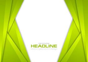 Bright green tech abstract background vector