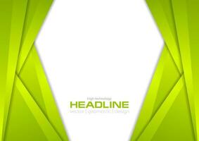 Bright green tech abstract background vector