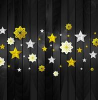 Christmas abstract background with stars and snowflakes vector