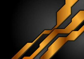 Black and bronze abstract technology background vector