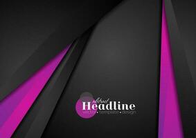 Abstract corporate purple black tech background vector