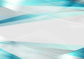 Blue and grey glossy stripes abstract background vector