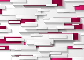 Abstract grey and pink tech geometric rectangles background vector