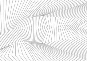 Grey curved refracted 3d geometric lines tech background vector