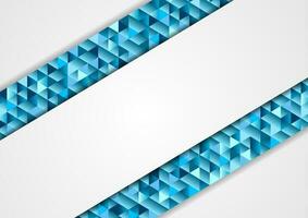 Blue grey abstract tech low poly corporate background vector