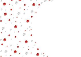 Minimal tech background with red grey drops vector