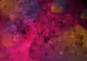 Glowing purple bokeh lights particles background vector