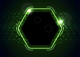 Retro neon 80s shiny hexagon abstract background vector