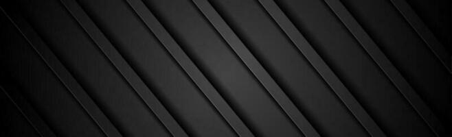 Black abstract technology background banner vector