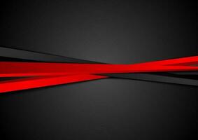 Contrast red black stripes background vector