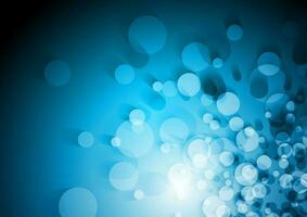 Abstract blue shiny circles concept background vector