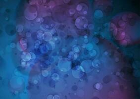 Glowing blue violet bokeh lights particles background vector