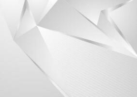 Grey and white geometric low poly background vector