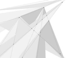 White grey abstract technology low poly communication design vector