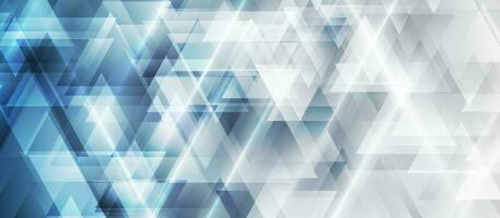 Blue grey technology geometric low poly abstract background vector